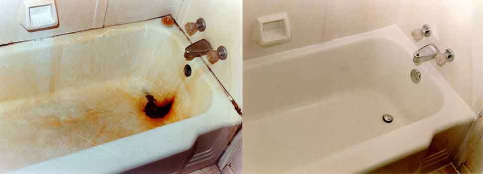 Bathtub before and after